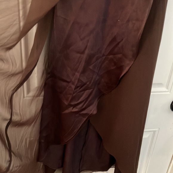 CHICA’S BROWN MAXI LONG FORMAL DRESS SIZE S - Picture 8 of 12
